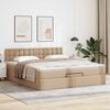 vidaXL Ottoman bed met matras 140x190cm kunstleer cappuccinokleurig