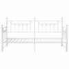 vidaXL Bedframe voor een daybed met hoofdeinde Wit 100 x 200 cm Staal