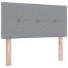vidaXL Boxspringbed met matras Lichtgrijs 90 x 200 cm Stof