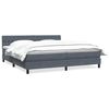 vidaXL Boxspring met matras fluweel donkergrijs 180x220 cm