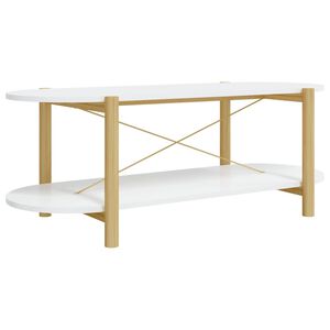 vidaXL Salontafel 110x48x40 cm bewerkt hout wit