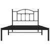 vidaXL Bedframe met hoofdbord metaal zwart 107x203 cm