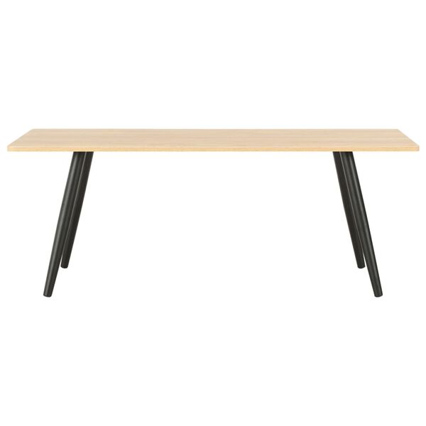 vidaXL Salontafel 120x60x46 cm zwart en eikenkleurig