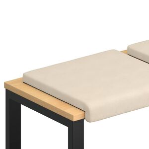 vidaXL Bankkussen 2 st Microvezel Beige Diepte 35 cm