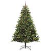 vidaXL Kunstkerstboom met scharnier 300 LEDs Groen 240 cm PVC en PE