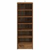 vidaXL Schoenenkast 32x35x92 cm bewerkt hout oud houtkleurig
