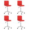 vidaXL Eetkamerstoelen draaibaar 4 st kunstleer rood