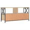 vidaXL Tv-meubel 90x33x45 cm bewerkt hout en ijzer sonoma eikenkleur