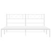 vidaXL Bedframe met hoofdbord metaal wit 183x213 cm