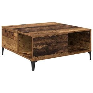 vidaXL Salontafel Oud Hout 80 x 80 x 36,5 cm Bewerkt hout