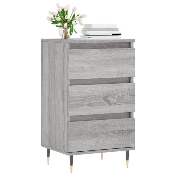 vidaXL Dressoir 40x35x70 cm bewerkt hout grijs sonoma