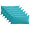 vidaXL Kussensloop 6 pcs HEERLEN Turquoise 40 x 70 cm Polyester