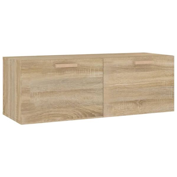 vidaXL Wandkast 100x36,5x35 cm bewerkt hout sonoma eikenkleurig