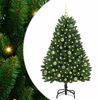 vidaXL Kunstkerstboom 150 cm 150 LED's Warmwit PVC en staal Groen