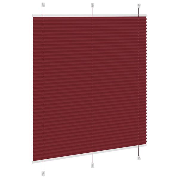 vidaXL Pliss&eacute; rolgordijn 120x100cm stofbreedte 119,4cm bordeauxrood