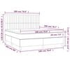 vidaXL Boxspring met matras en LED fluweel zwart 180x200 cm