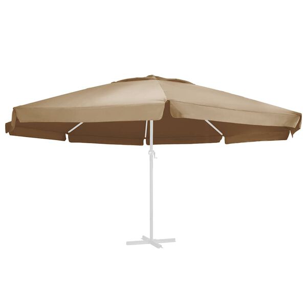 vidaXL Vervangingsdoek voor parasol 610 cm taupe