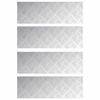 vidaXL Trap Tread Rechthoekig 4 pcs Zilver 75 x 25 cm Aluminium