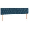 vidaXL Hoofdbord LED 180x7x78/88 cm fluweel donkerblauw