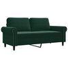 vidaXL Tweezitsbank 140 cm fluweel donkergroen