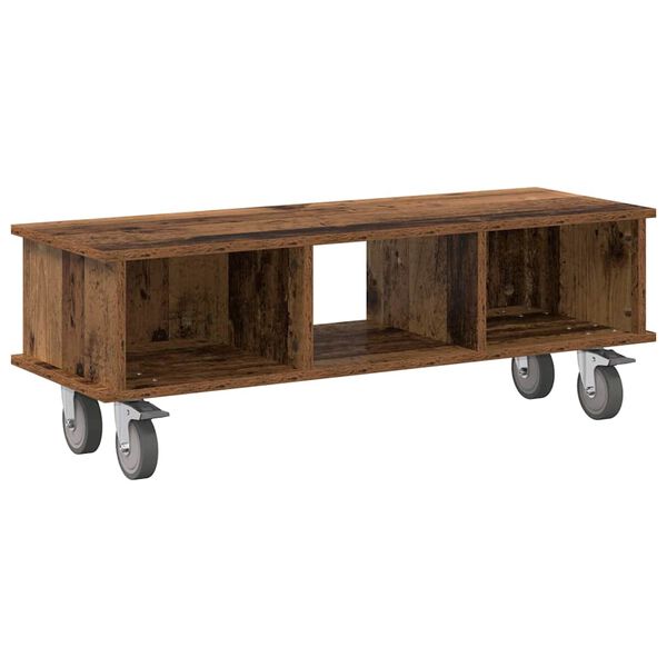 vidaXL TV-standaard Oudhout 100 x 35 x 35 cm Bewerkt hout