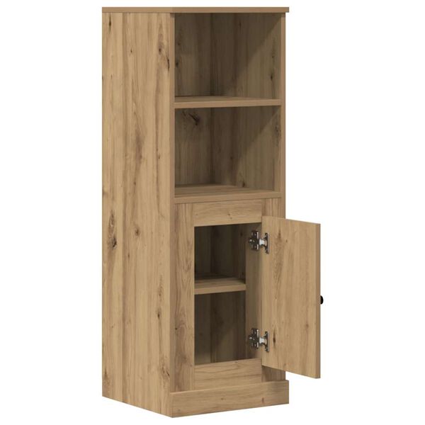 vidaXL Hoge kast 36x35,5x103,5 cm bewerkt hout artisanaal eikenkleurig