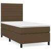 vidaXL Boxspring met matras stof donkerbruin 90x190 cm