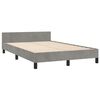 vidaXL Bedframe zonder matras 120x190 cm fluweel lichtgrijs