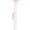 vidaXL Hek Post Anders 26 pcs Grijs 3,2 x 3,2 x 170 cm Staal