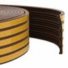vidaXL Zelfklevende raamafdichting Bruin 15 x 8 mm 12 m EPDM-schuim