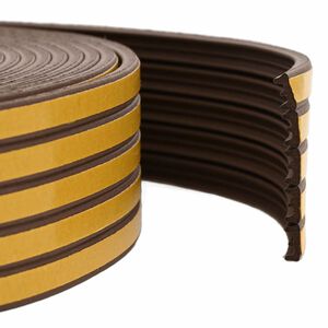 vidaXL Zelfklevende raamafdichting Bruin 15 x 8 mm 12 m EPDM-schuim