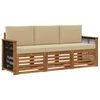 vidaXL Sofa-Sets 3 st Massief Acaciahout