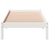 vidaXL Bedframe extra lang zonder matras grenenhout wit 90x210 cm