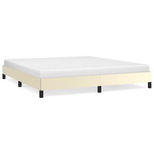 vidaXL Bedframe kunstleer cr&egrave;mekleurig 160x200 cm