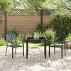 vidaXL Tuin eettafelset 3 pcs Antraciet Gepoedercoat staal