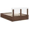 vidaXL Bedframe met lade Bruine eik 140 x 190 cm Geconstrueerd hout