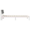 vidaXL Bedframe Wit en lichtgrijs 90 x 200 cm Massief grenenhout
