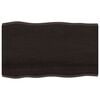vidaXL Tafelblad natuurlijke rand 100x60x(2-4)cm eikenhout donkerbruin