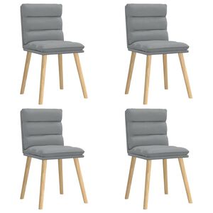 vidaXL Eetkamerstoelen 4 st stof lichtgrijs