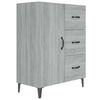 vidaXL Dressoir 69,5x34x90 cm bewerkt hout grijs sonoma eikenkleurig