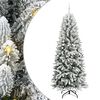 vidaXL Kunstkerstboom Wit 240 cm PVC en Plastic en Staal en PE