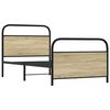 vidaXL Bedframe zonder matras bewerkt hout sonoma eikenkleur 90x190 cm