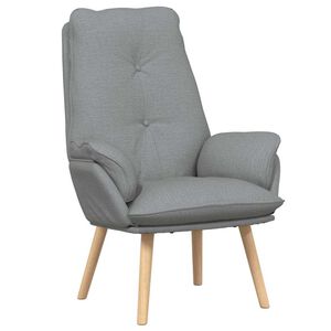 vidaXL Fauteuil Lichtgrijs 69 x 74 x 93 cm Stof en multiplex