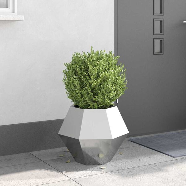 vidaXL Plantenbak Zilver 50 x 50 x 40 cm Gegalvaniseerd staal