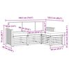 vidaXL Buiten bankenset 4 pcs Natuurlijk en Beige Massief Acaciahout
