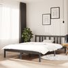 vidaXL Bedframe massief hout grijs 135x190 cm