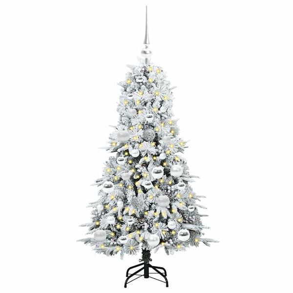 vidaXL Kunstmatige Inklapbare Kerstboom Wit 120 cm PE en PVC