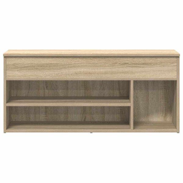 vidaXL Schoenenbank 102x30,5x45 cm bewerkt hout sonoma eikenkleurig