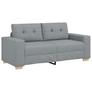 vidaXL Loveseat bank 180x77x82 cm stof lichtgrijs
