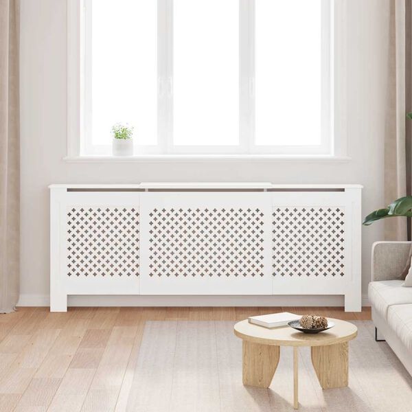 vidaXL Radiatorombouw 205 cm MDF wit